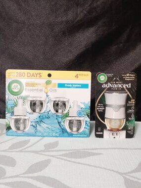 Air Wick Scented Oil Air Freshener Refills Fresh Waters / Air Wick Advanced Plug